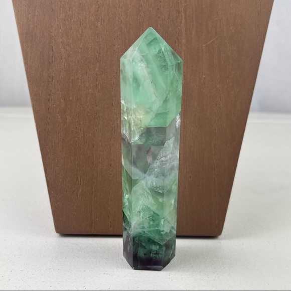 Fluorite Tower Green Dark Purple & Scolecite Gemmy - Picture 5 of 17